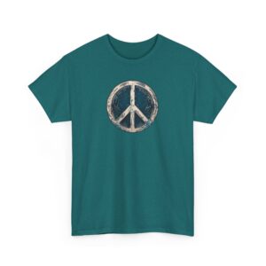 Harmony in Art Peace Sign Graphic Tee, Peaceful Vibes Artistic Cotton T-shirt