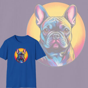 Paw-some Parisian Pup, French Bulldog Graphic T-Shirt, Dog Lover Cotton Tee