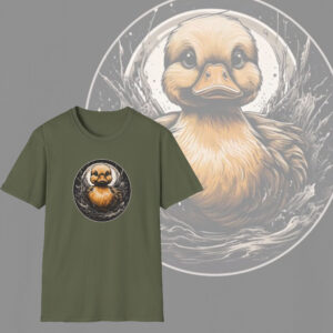 Paddle Perfection, Swimming Duckling T-Shirt, Cotton Bird Lover Tee
