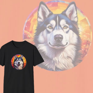 Northern Paws – Alaskan Malamute Graphic Shirt, Dog Lovers Graphic Tee