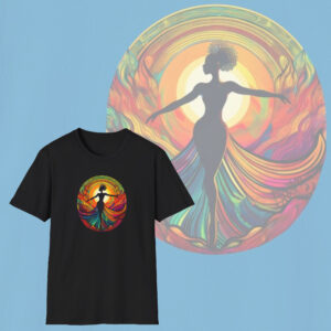 Urban Rhythms Cotton T-Shirt, Dance Inspired Silhouette Graphic Tee