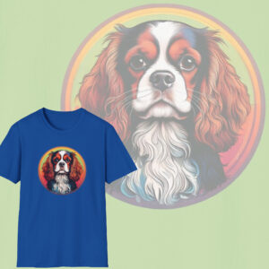 Regal Paws Cotton Tee, Cavalier King Charles T-Shirt for Dog Lovers