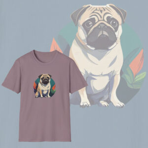 Pug Life Graphic Tee, Totally Pugtastic, Dog Lovers Cotton T-Shirt