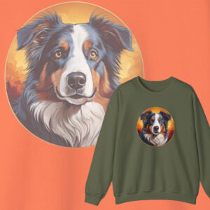 Australian Shepherd Crewneck Sweatshirt, Dog Lovers Graphic Sweatshirt