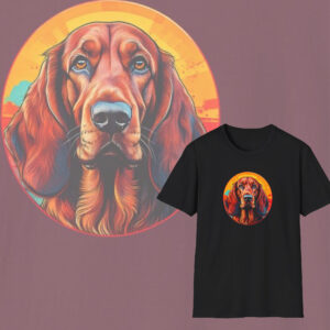 Beautiful Bloodhound Cotton Tee, Dog Lover's Graphic T-Shirt