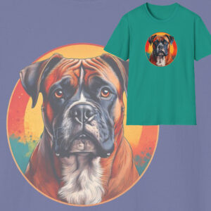 Boxer Buddy Tee, Dog Lover's Graphic Cotton T-Shirt