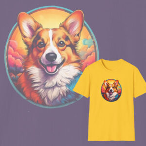 Corgi Cutie Tee, Soft Cotton Graphic T-Shirt for Dog Lover's