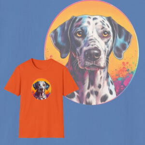 Spotted Love, Classic Dalmatian Graphic T-Shit, Cotton Tee for Dog Lovers