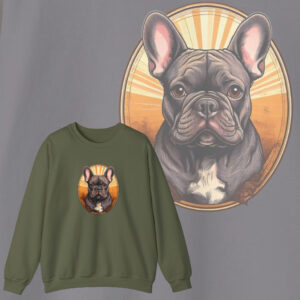 Frenchie Freshness Graphic Sweatshirt, Sustainable, Stylish, Dog Lover's Sweatshirt