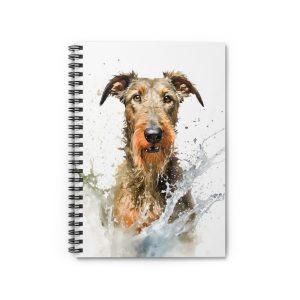 Airedale Terrier Spiral Notebook , Ruled Lines