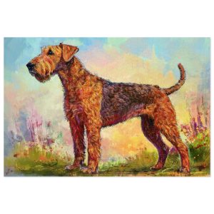 Airedale Terrier 1000 Piece Jigsaw Puzzle with Metal Tin, Dog Lovers Gift