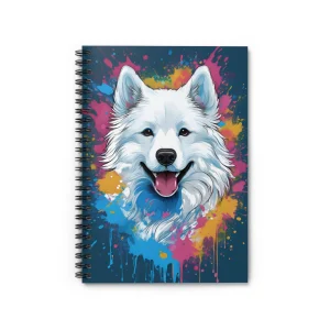 Fluffy Tracks Notebook, American Eskimo Journal, Dog Lovers Accessory