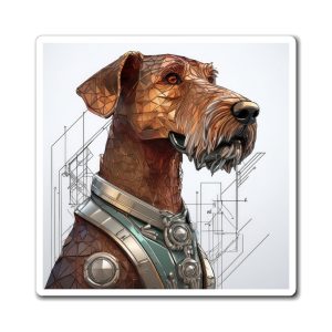 Modern Airedale Terrier Artistic Magnet, Dog Lovers Gift