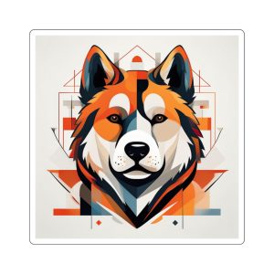 Artistic Akita Sticker, Dog Lovers Artistic Accessory