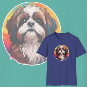 Loving Shih Tzu Graphic Tee, Dog Lovers Cotton T-Shirt