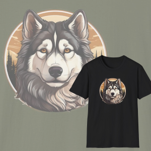 Loyal and Legendary, Alaskan Malamute Graphic Tee, Dog Lovers T-Shirt