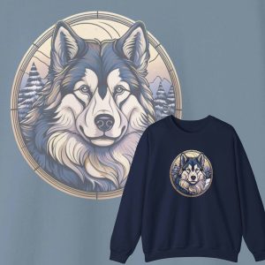 Arctic Soul, Alaskan Malamute Graphic Sweatshirt, Dog Lovers Crewneck