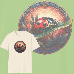 Lucky Ladybug Cotton Tee, Nature’s Charm Graphic T-Shirt