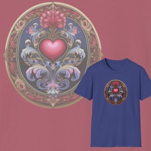 Heartistry Cotton Tee; Wear Your Artful Love, Graphic Heart T-Shirt