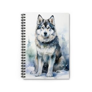 Beautiful Alaskan Malamute 118 Page Notebook, Ruled Lines, Dog Lovers Accessory