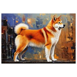 Akita Lovers 1000 Piece Jigsaw Puzzle with Tin, Dog Lovers Gift