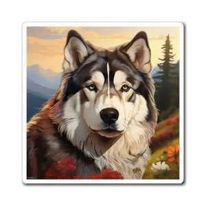 Majestic Alaskan Malamute Magnet, Dog Lovers Accessory