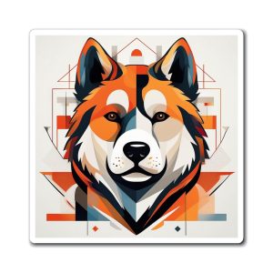 Artistic Akita Magnet, Dog Lovers Magnetic Art