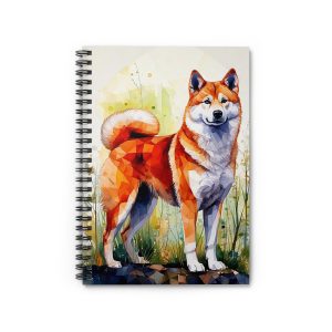 Artistic Akita Spiral Notebook for Dog Lovers, Ruled Pages