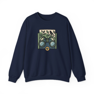 Bird Watching Binoculars Graphic Sweatshirt, Nature Lovers Pullover