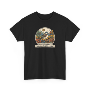 Observing Life Bird Watching Graphic Tee | Nature Lover Mindfulness Gift