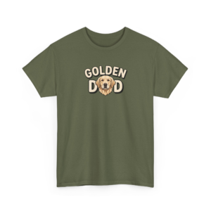 Golden Dad Graphic Tee, Classic Golden Retriever Father's Day Gift Shirt