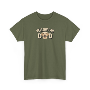 Yellow Lab Dad Cotton Graphic Tee | Retro Labrador Retriever Gift for Him