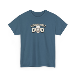 White Poodle Dad Apparel | Men’s Standard Poodle Head Graphic T-Shirt