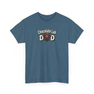 Chocolate Lab Dad Graphic T-Shirt | Bold Labrador Retriever Pet Lover Gift