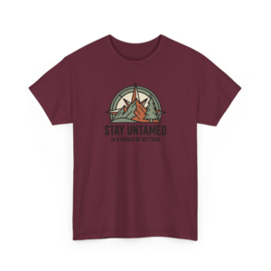 Stay Untamed Vintage Mountain Compass Graphic Tee | Comfort Gift for Adventurers