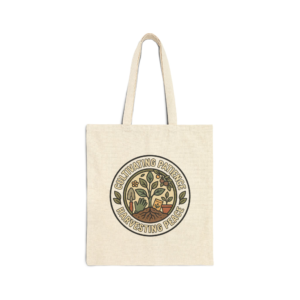 Cultivating Patience Gardening Canvas Tote Bag, 100% Cotton Eco-Friendly Shopper