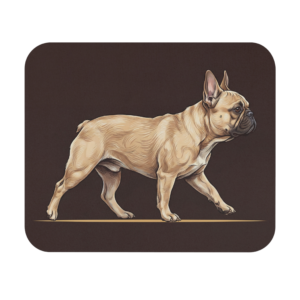 Vintage French Bulldog Mousepad - Fawn Frenchie Art Desk Gift for Dog Lovers