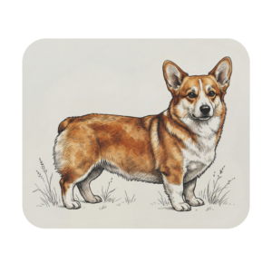 Vintage Pembroke Welsh Corgi Mouse Pad - Charming Dog Lover Office Decor