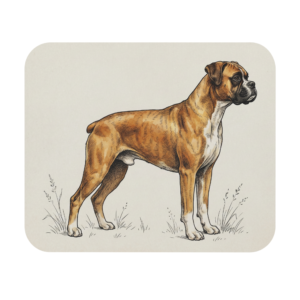 Boxer Dog Mousepad - Vintage Illustration Style - Gift for Dog Lovers & Owners