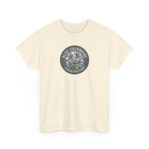 Blue Columbine Flower Graphic Tee | Colorado State Floral Souvenir T-Shirt