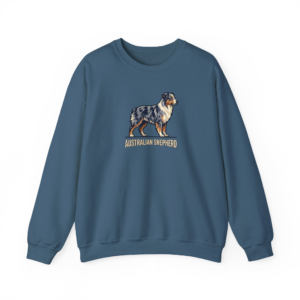 Artistic Aussie Graphic Crewneck | Modern Australian Shepherd Lover Gift