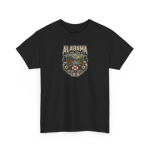 Vintage Alabama State Pride Graphic Tee | 1819 Heart of Dixie Souvenir Gift
