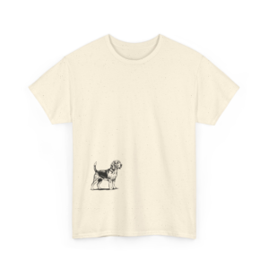 Beagle Sketch Minimalist T-Shirt | Fine Line Art Dog Lover Gift