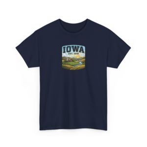 Iowa Hawkeye State Pride Tee | Scenic Midwest Farmland Barn Shield Top