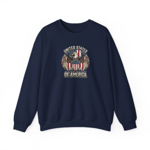 Patriotic American Eagle Shield Crewneck | US Pride Emblem Sweatshirt