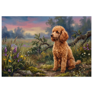 Apricot Poodle Wildflower Trail Jigsaw Puzzle in Gift Tin