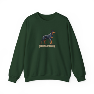 Doberman Pinscher Crewneck Sweatshirt | Bold Graphic Guard Dog Lover Gift