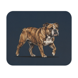 English Bulldog Computer Mousepad | Heavy Brindle Breed Gift Desk Mat