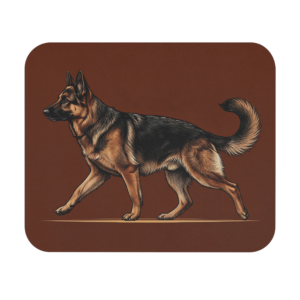 German Shepherd Work Desk Mousepad – Loyal Dog Breed Gift for Pet Lovers