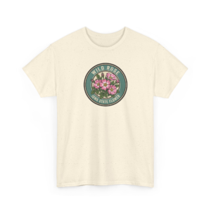 Iowa Wild Rose State Flower Tee | Botanical Circular Graphic Gift